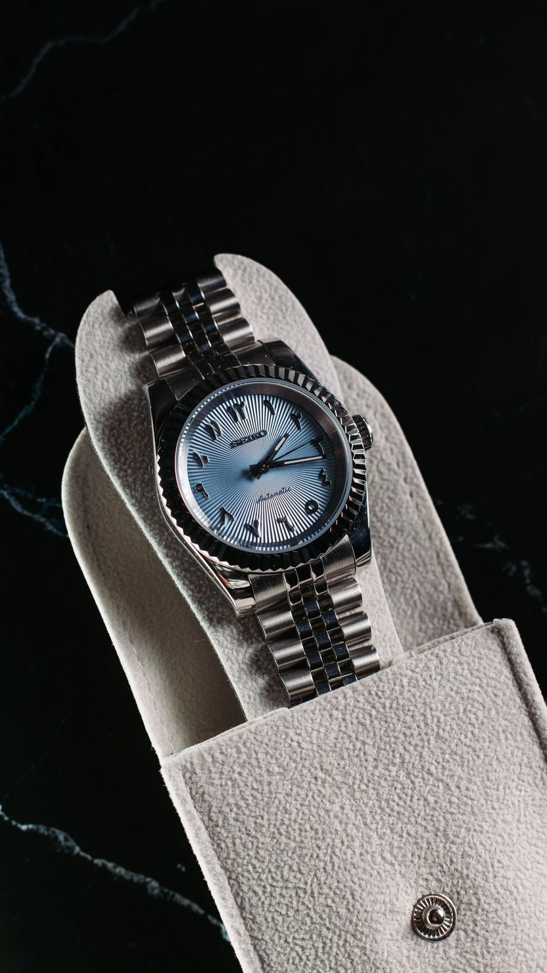 Seiko Mod - Arabic Dial Bleu