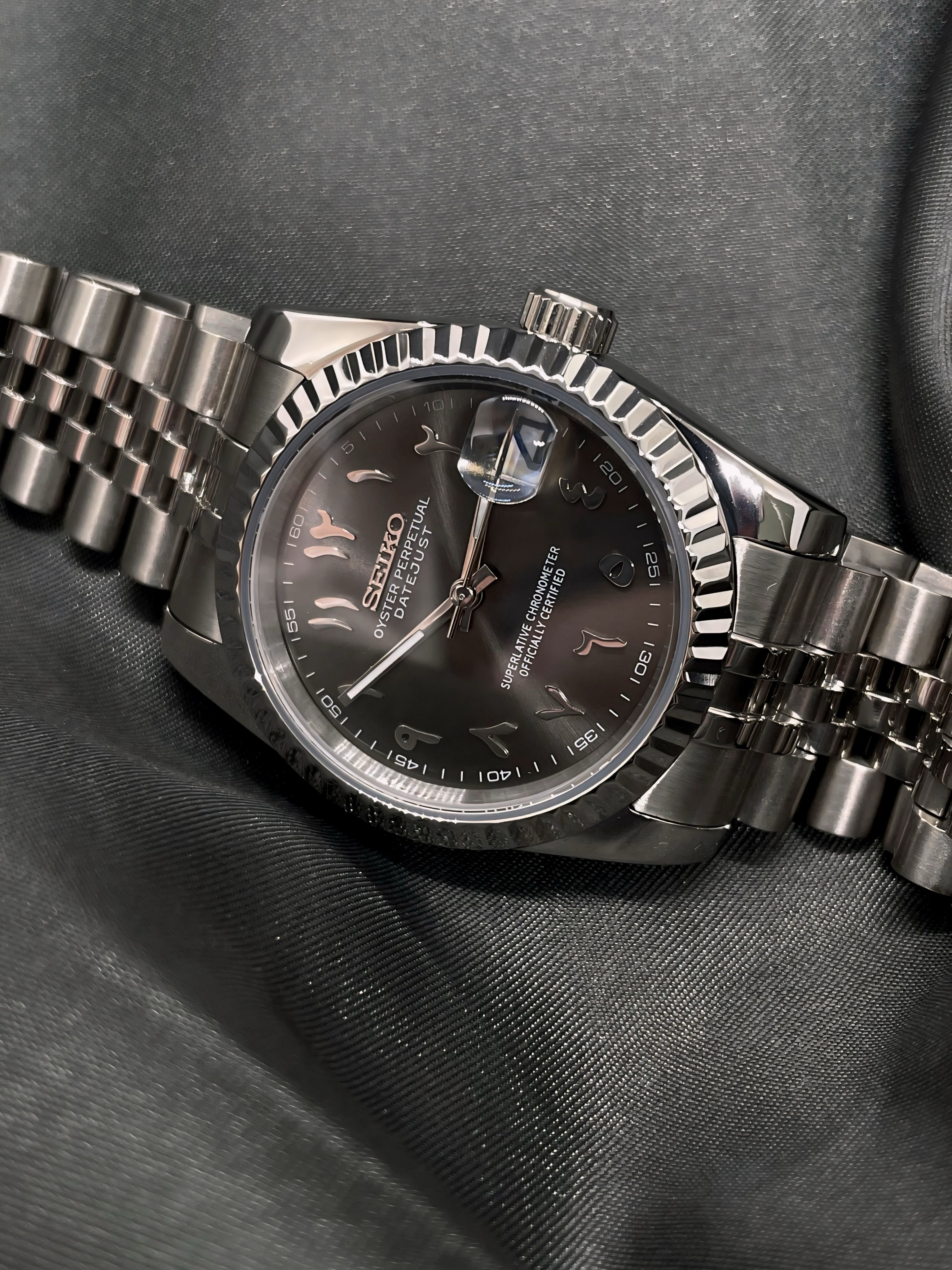 Seiko Mod - Arabic Dial Charbon