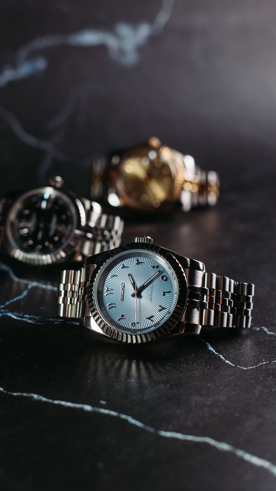 Seiko Mod - Arabic Dial Bleu