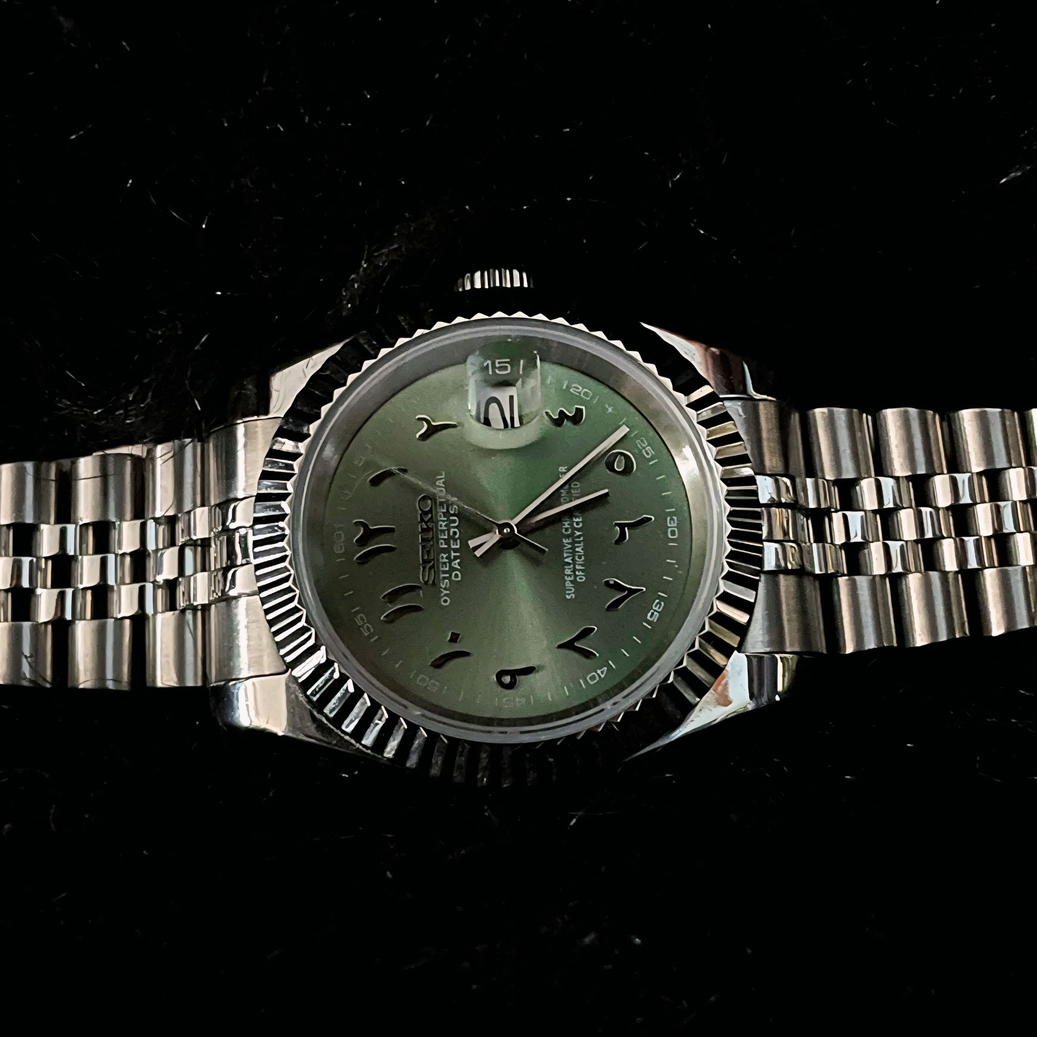 Seiko Mod - Arabic Dial Vert Olive