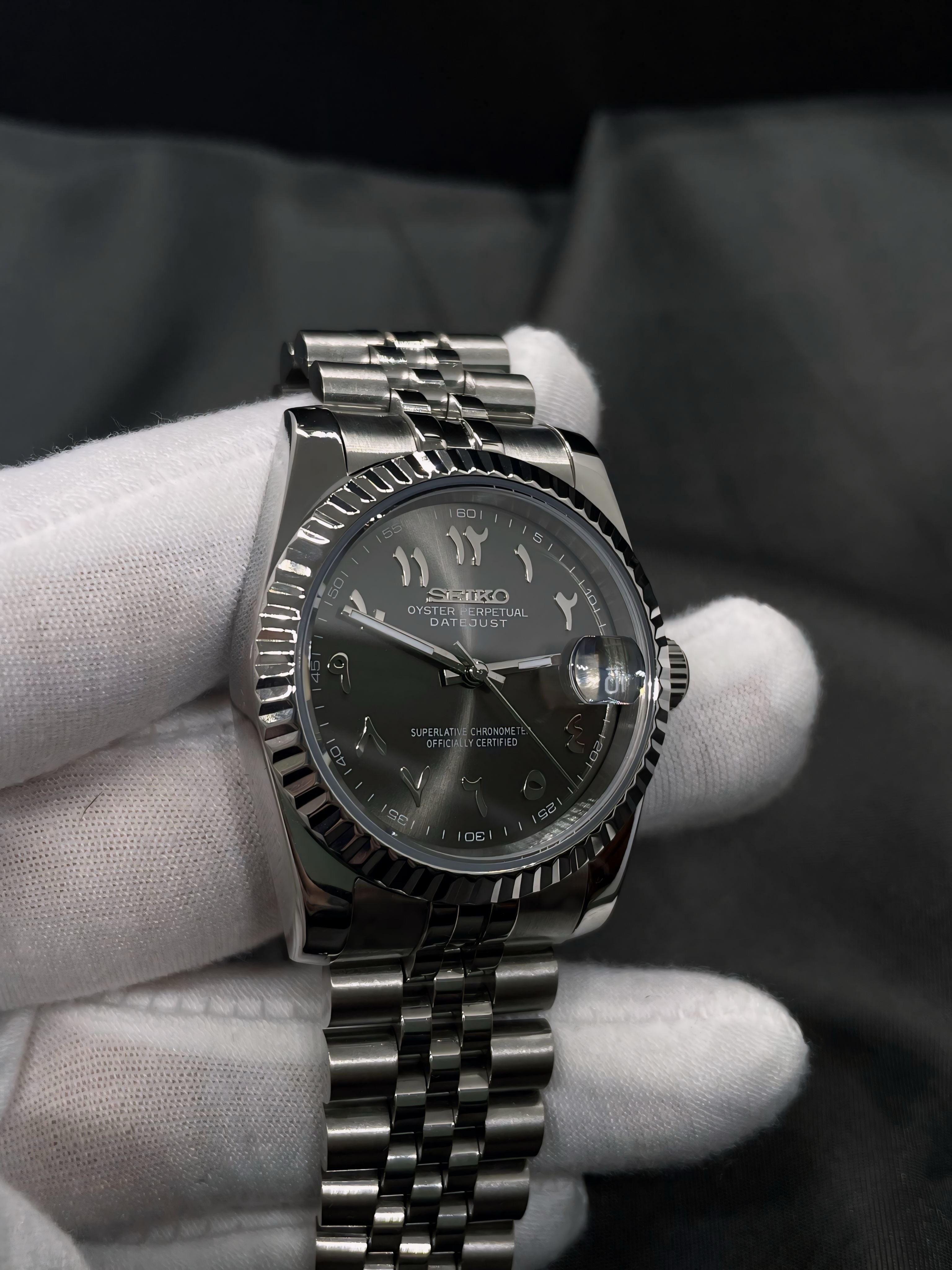 Seiko Mod - Arabic Dial Charbon