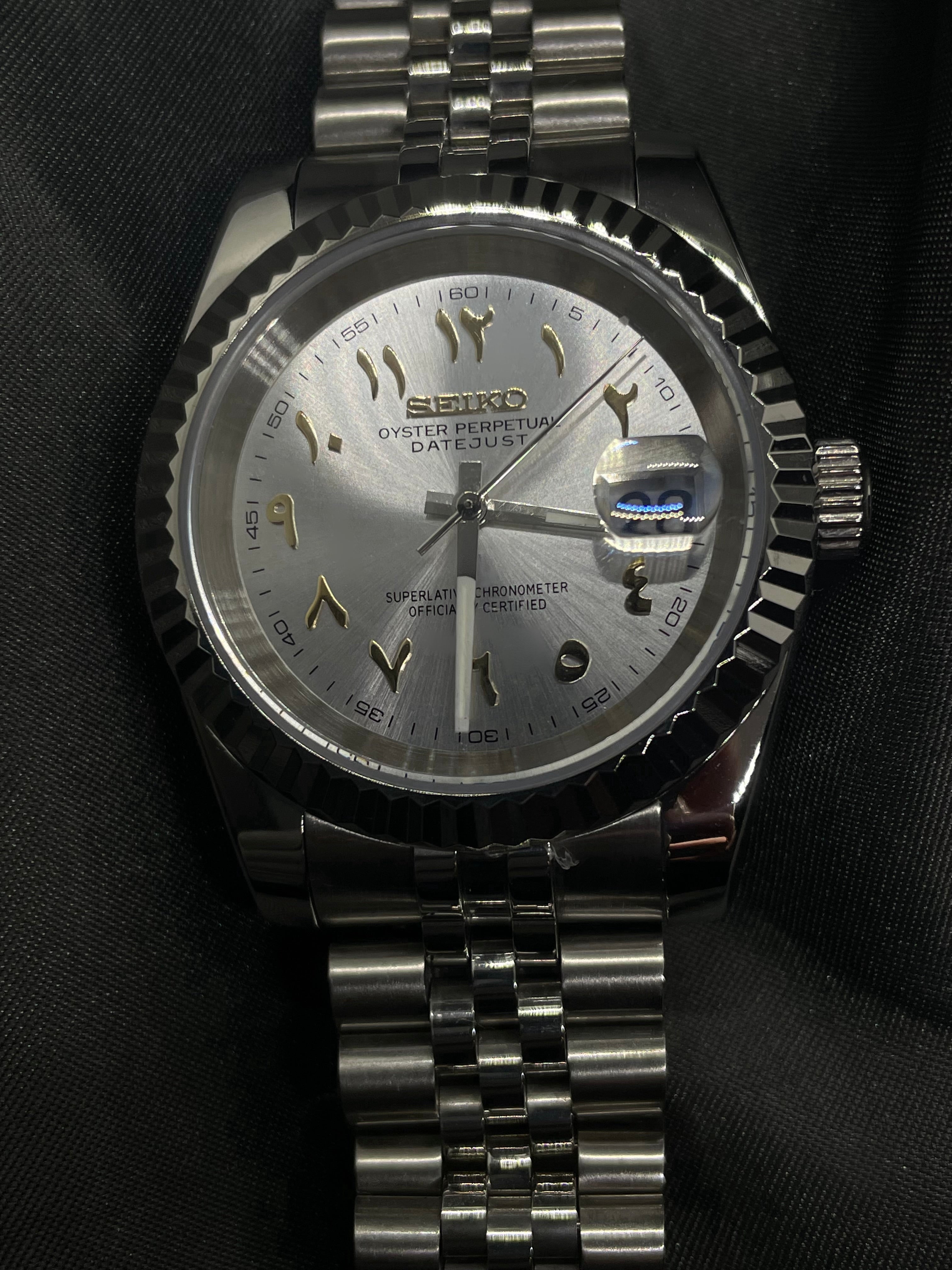 Seiko Mod - Arabic Dial Blanc Doré