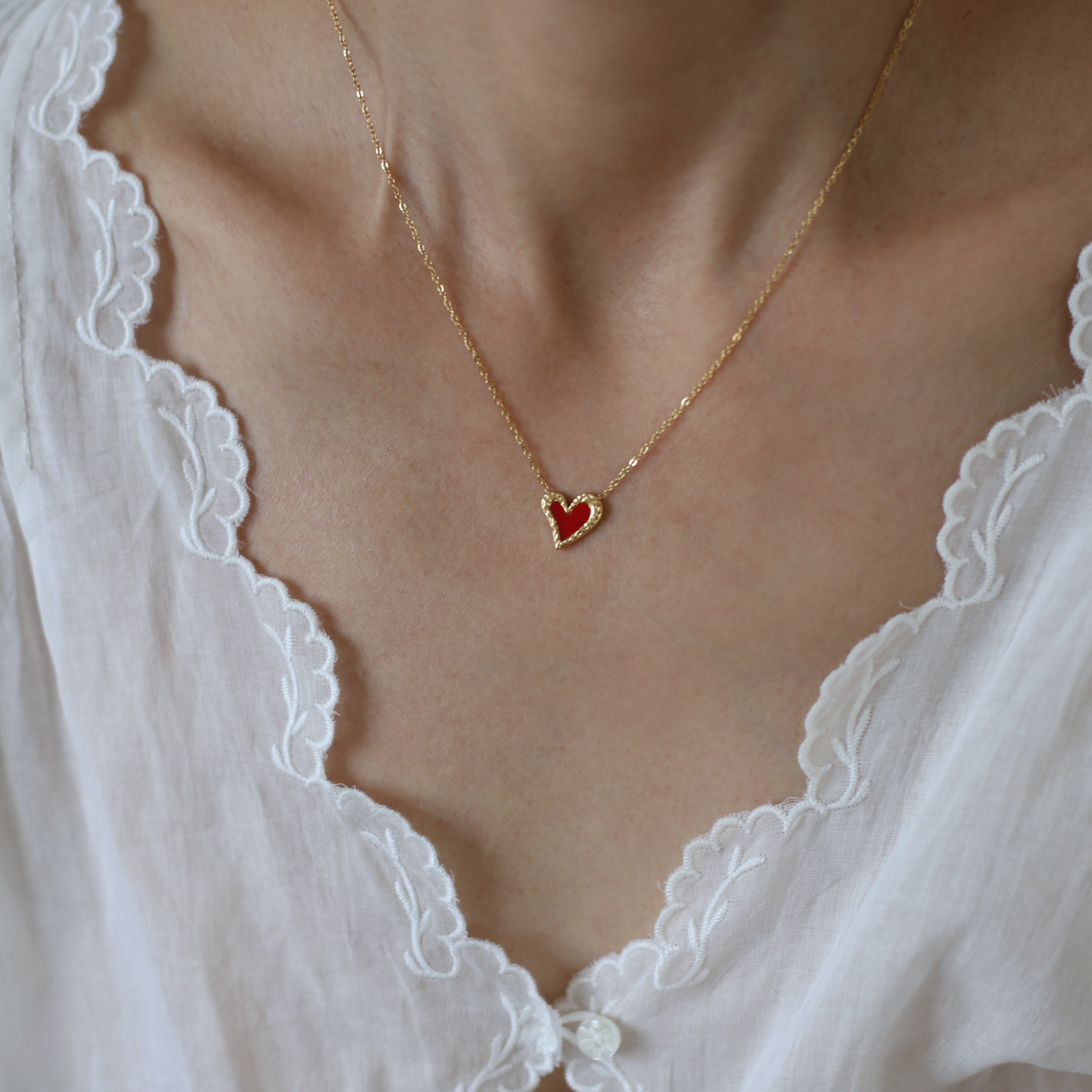 Collier Cœur Rouge