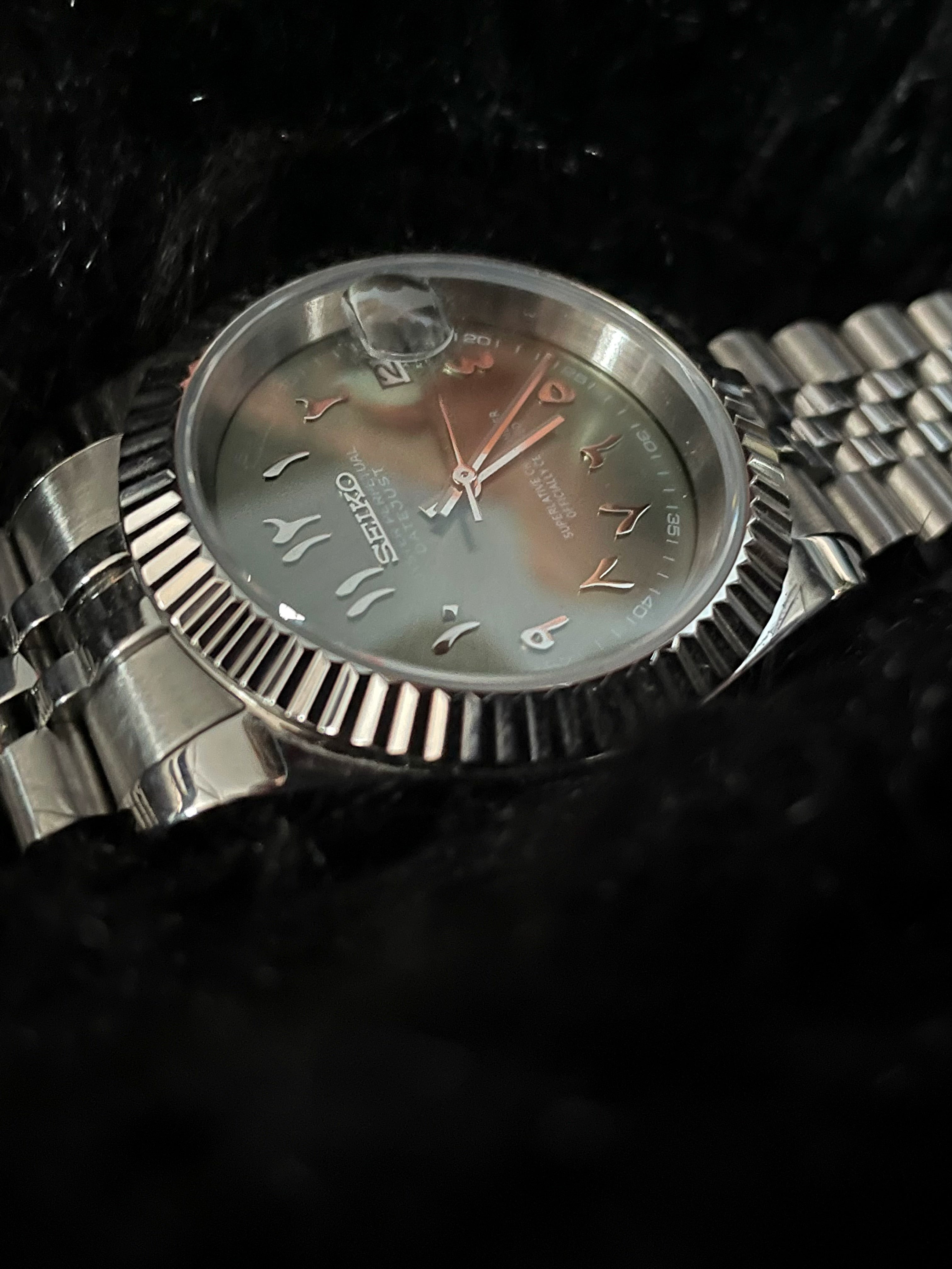 Seiko Mod - Arabic Dial Vert Olive