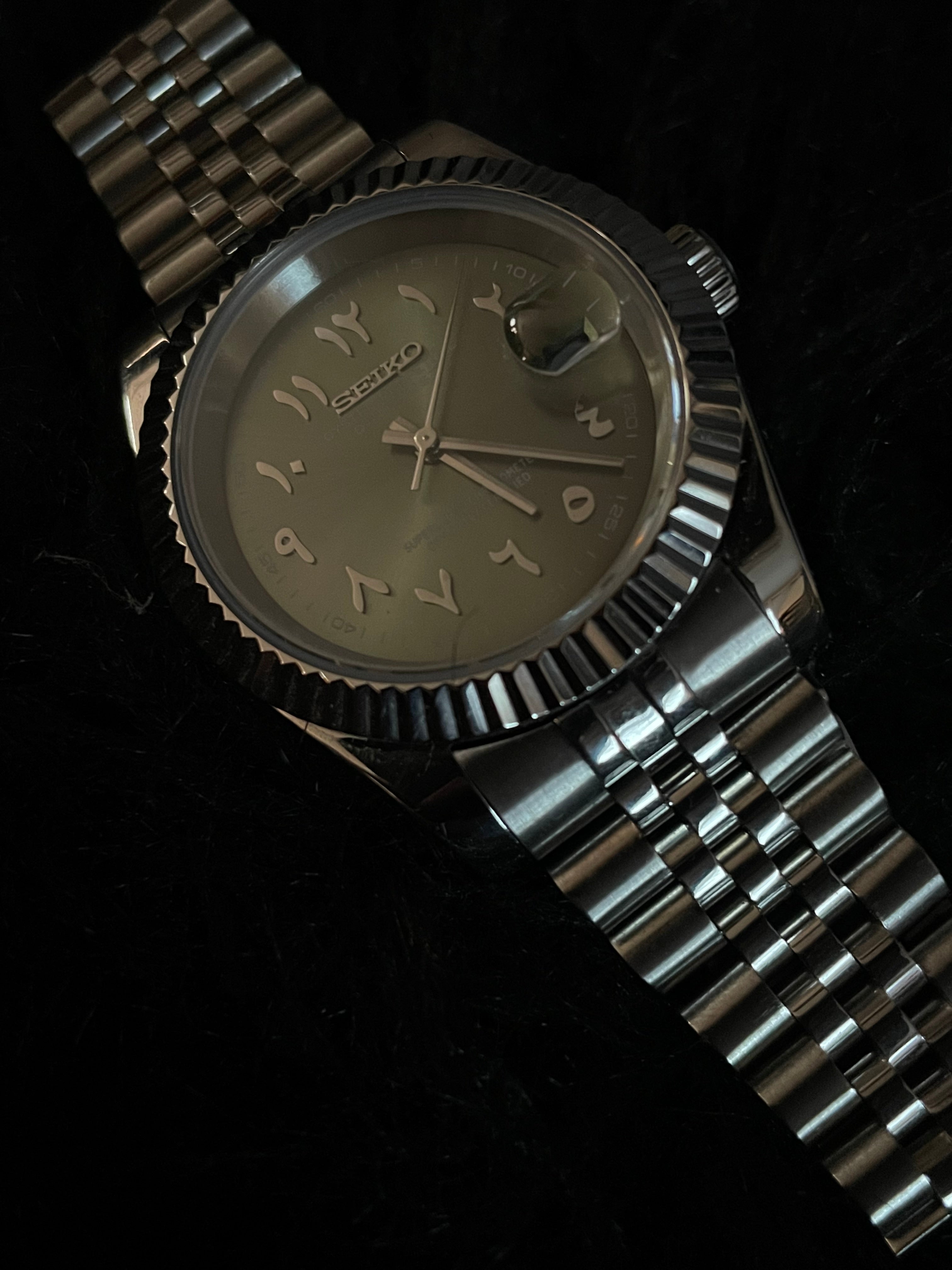 Seiko Mod - Arabic Dial Vert Olive