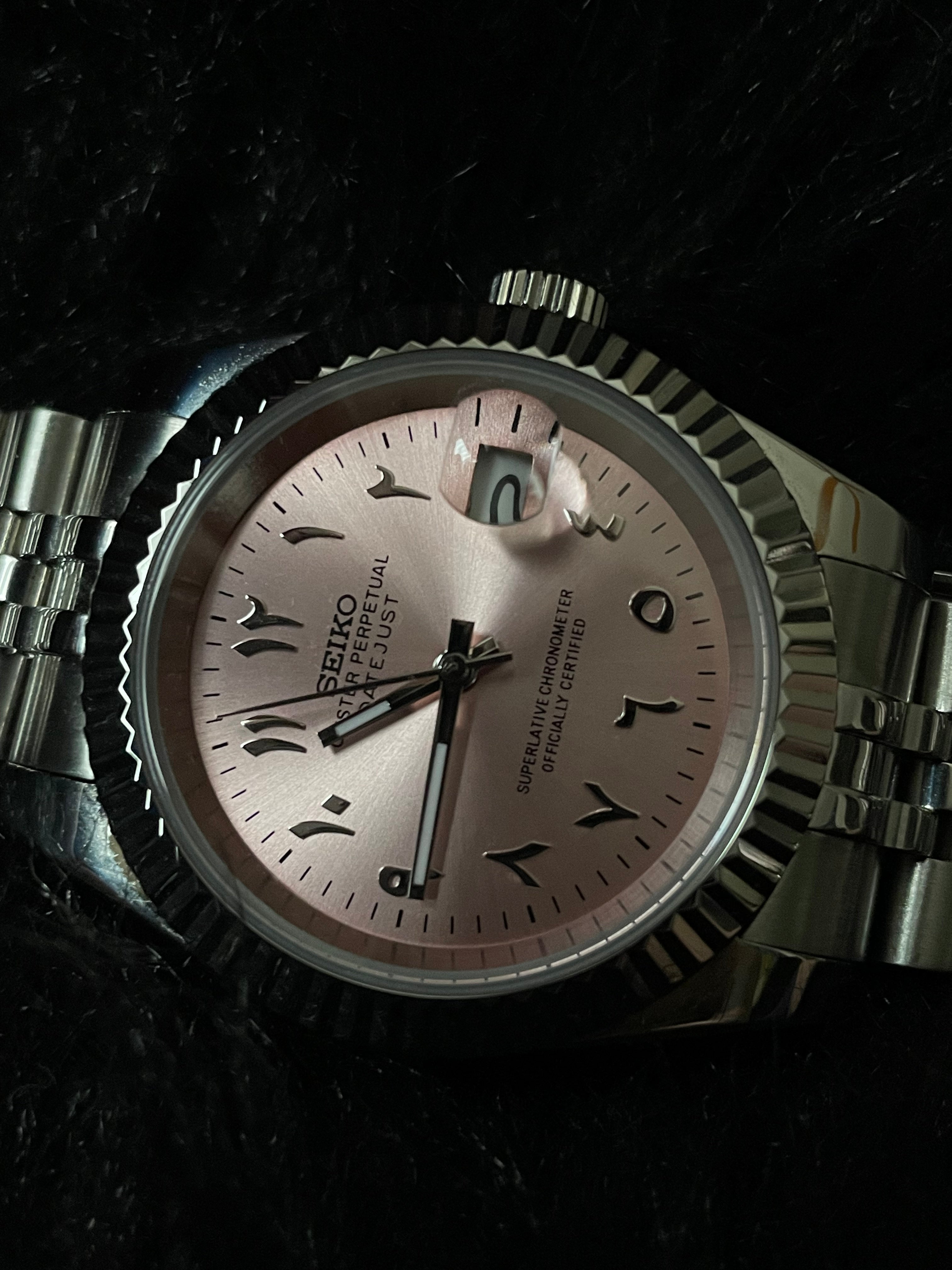 Seiko Mod - Arabic Dial Rose