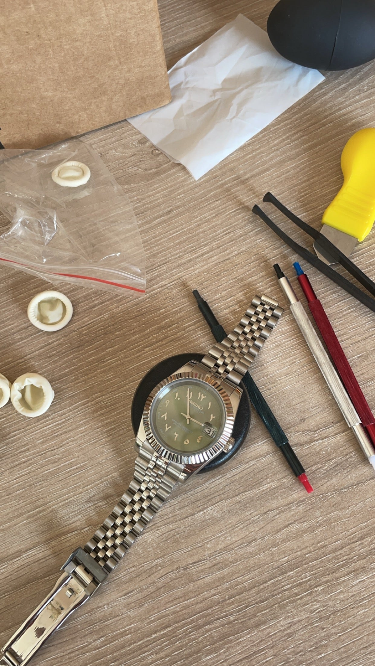 Seiko Mod - Arabic Dial Vert Olive