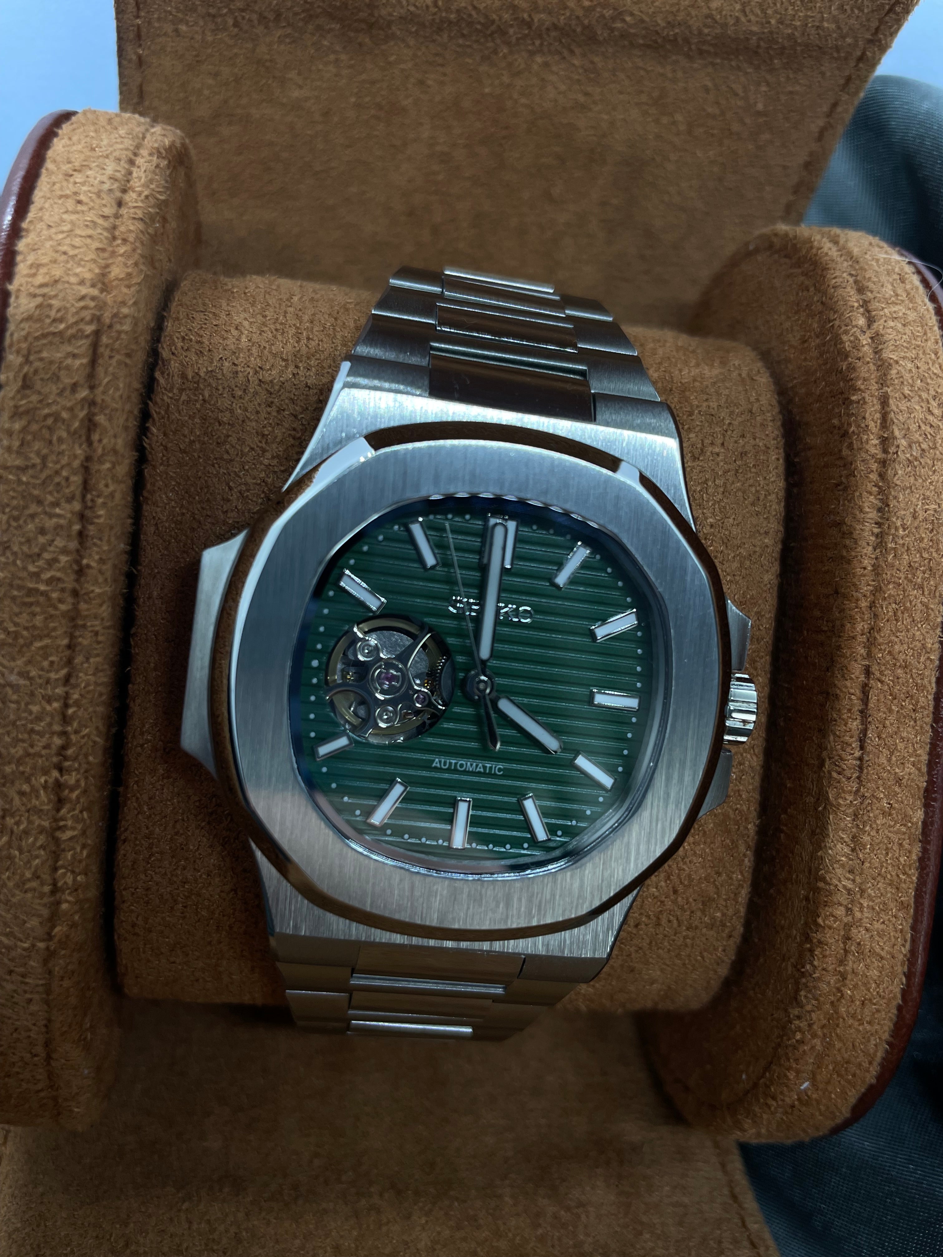 Seiko Mod - Nautilus Vert Militaire