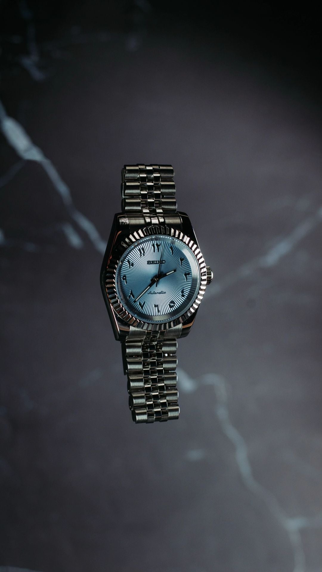 Seiko Mod - Arabic Dial Bleu