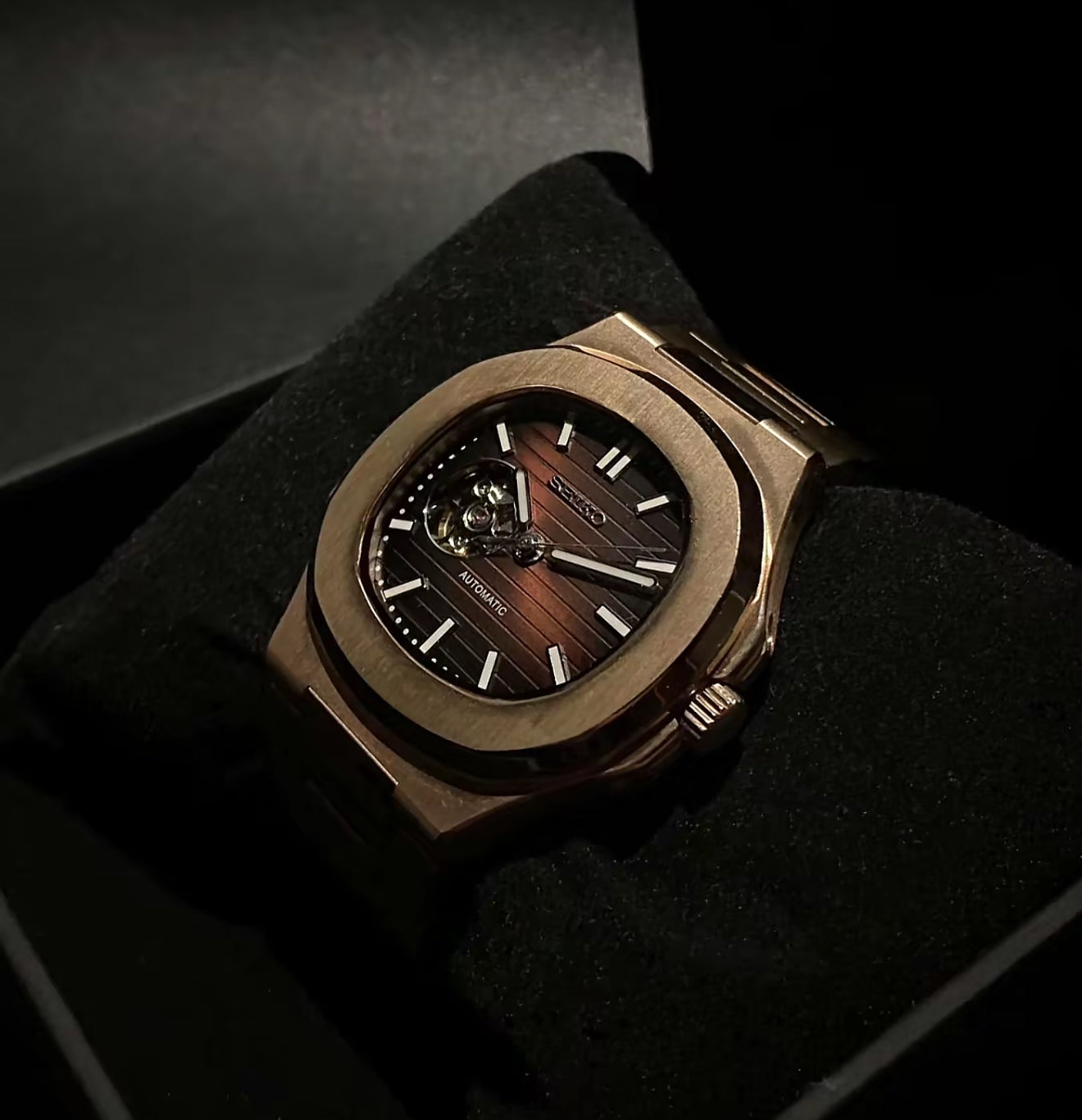 Seiko Mod - Nautilus Chocolat