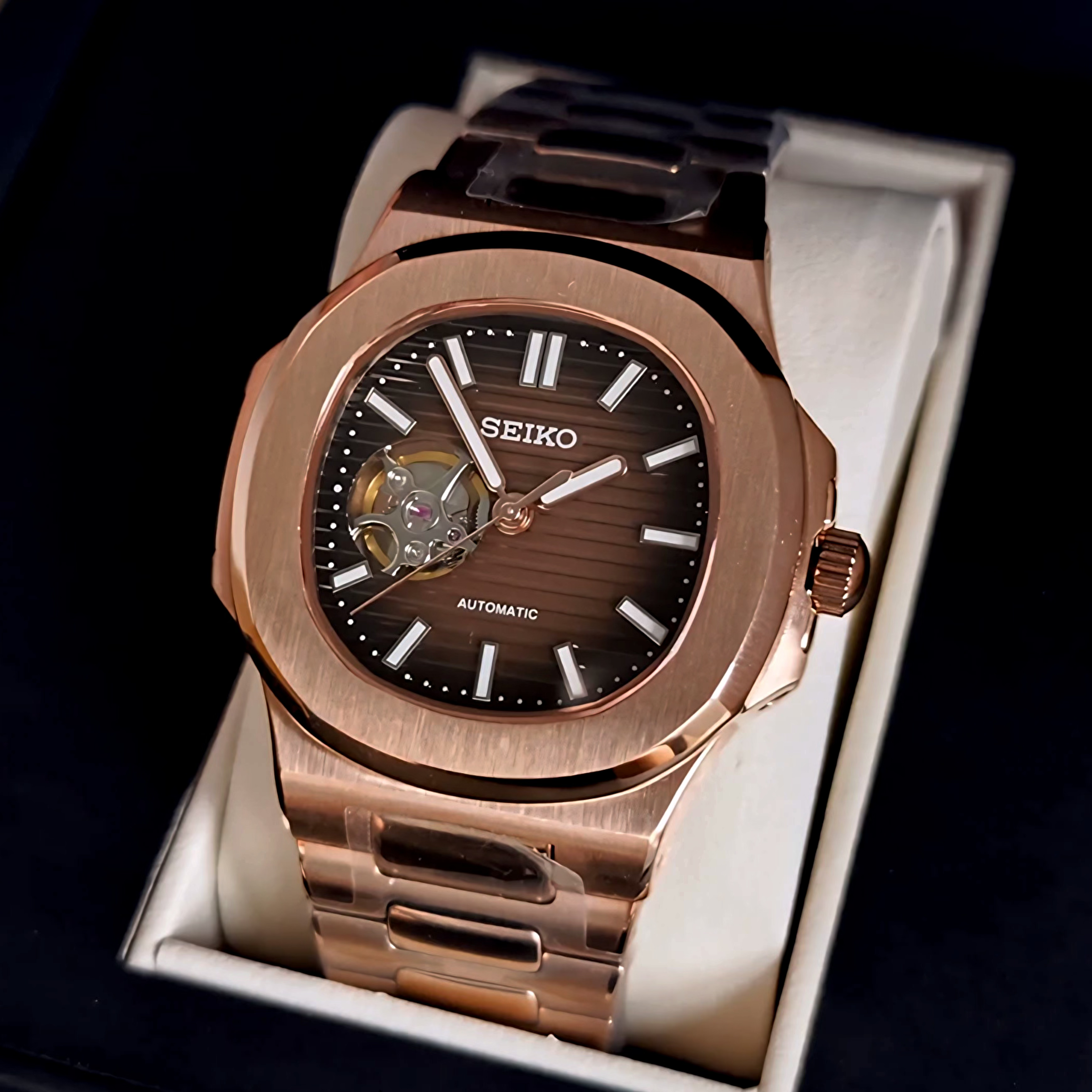 Seiko Mod - Nautilus Chocolat