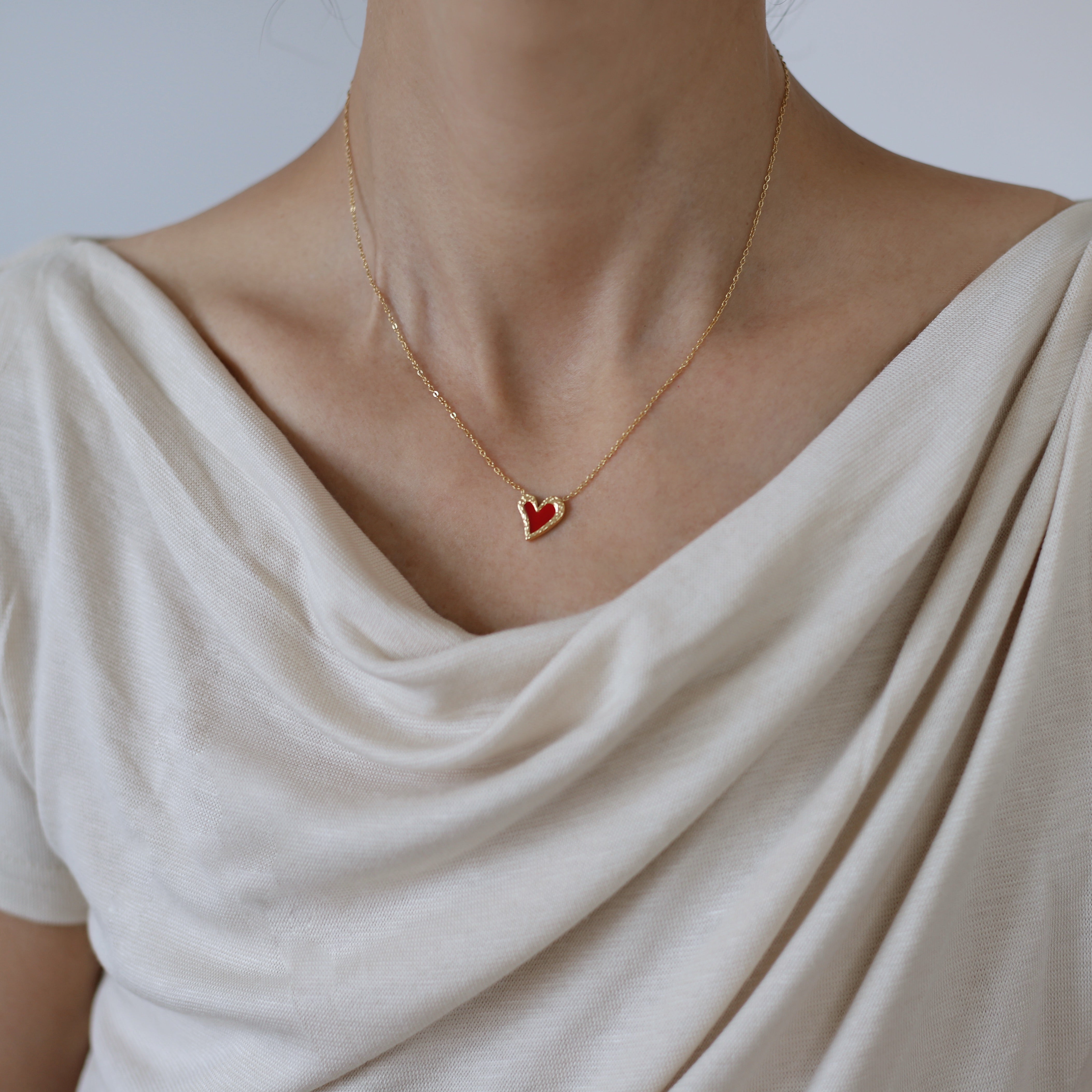 Collier Cœur Rouge