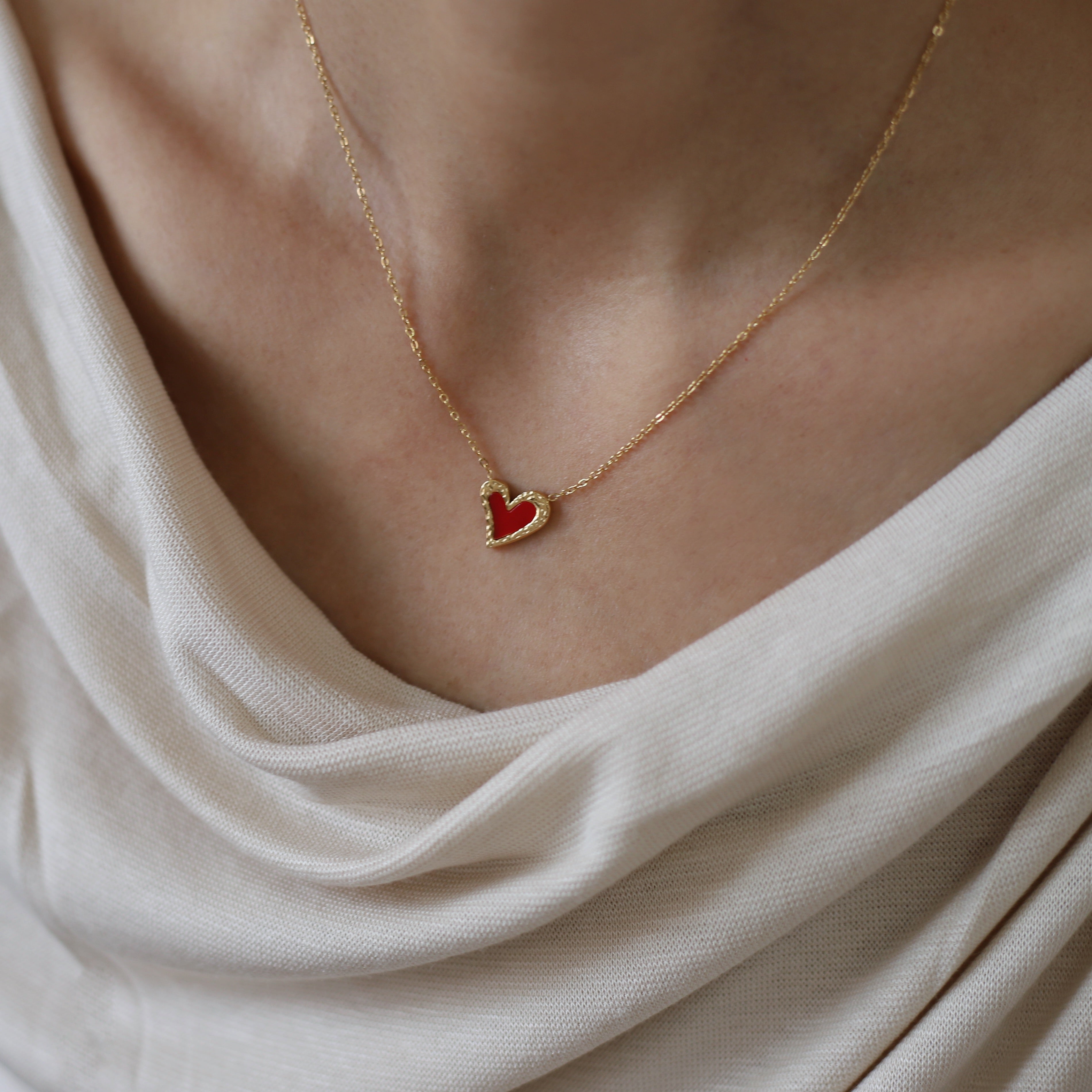 Collier Cœur Rouge
