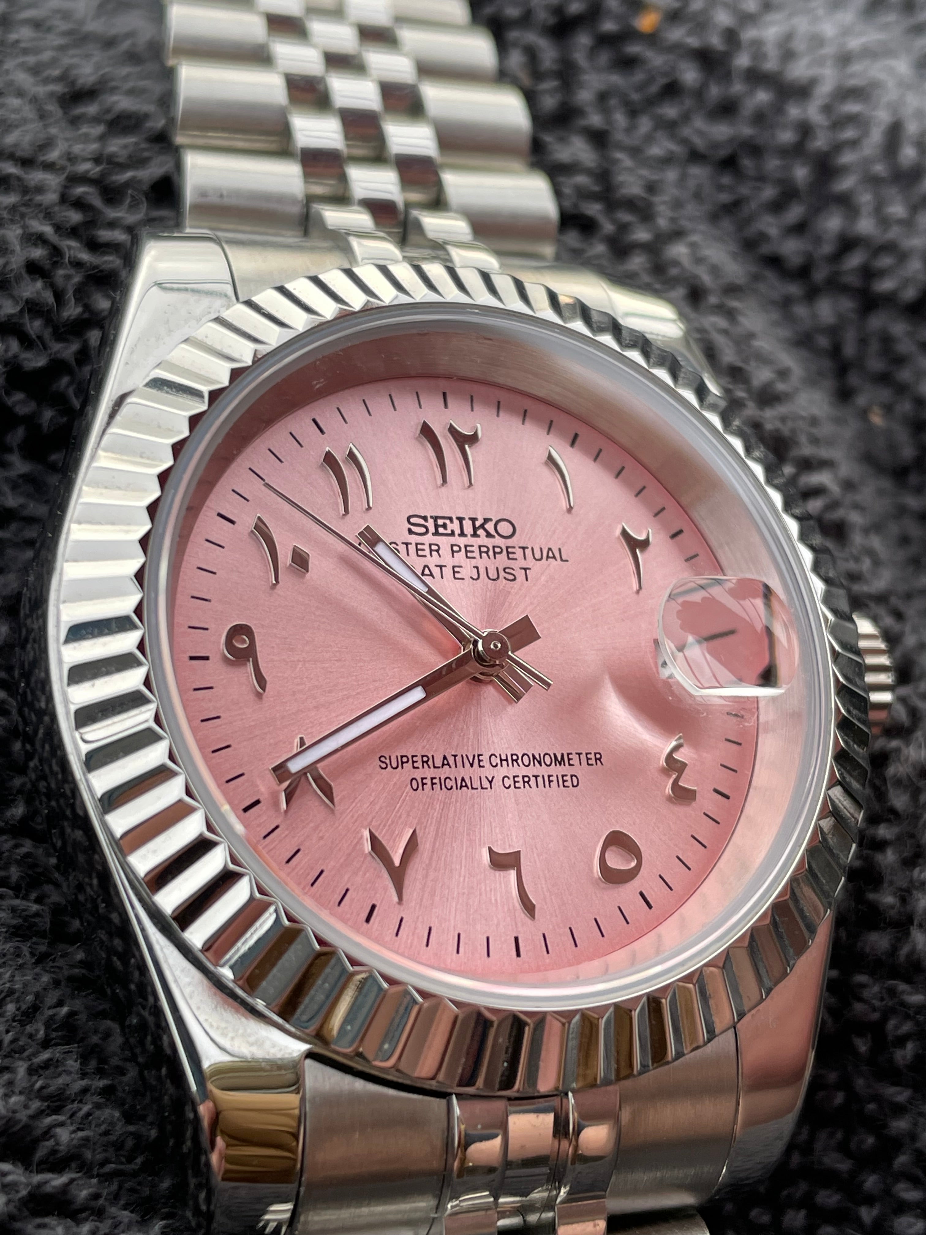 Seiko Mod - Arabic Dial Rose