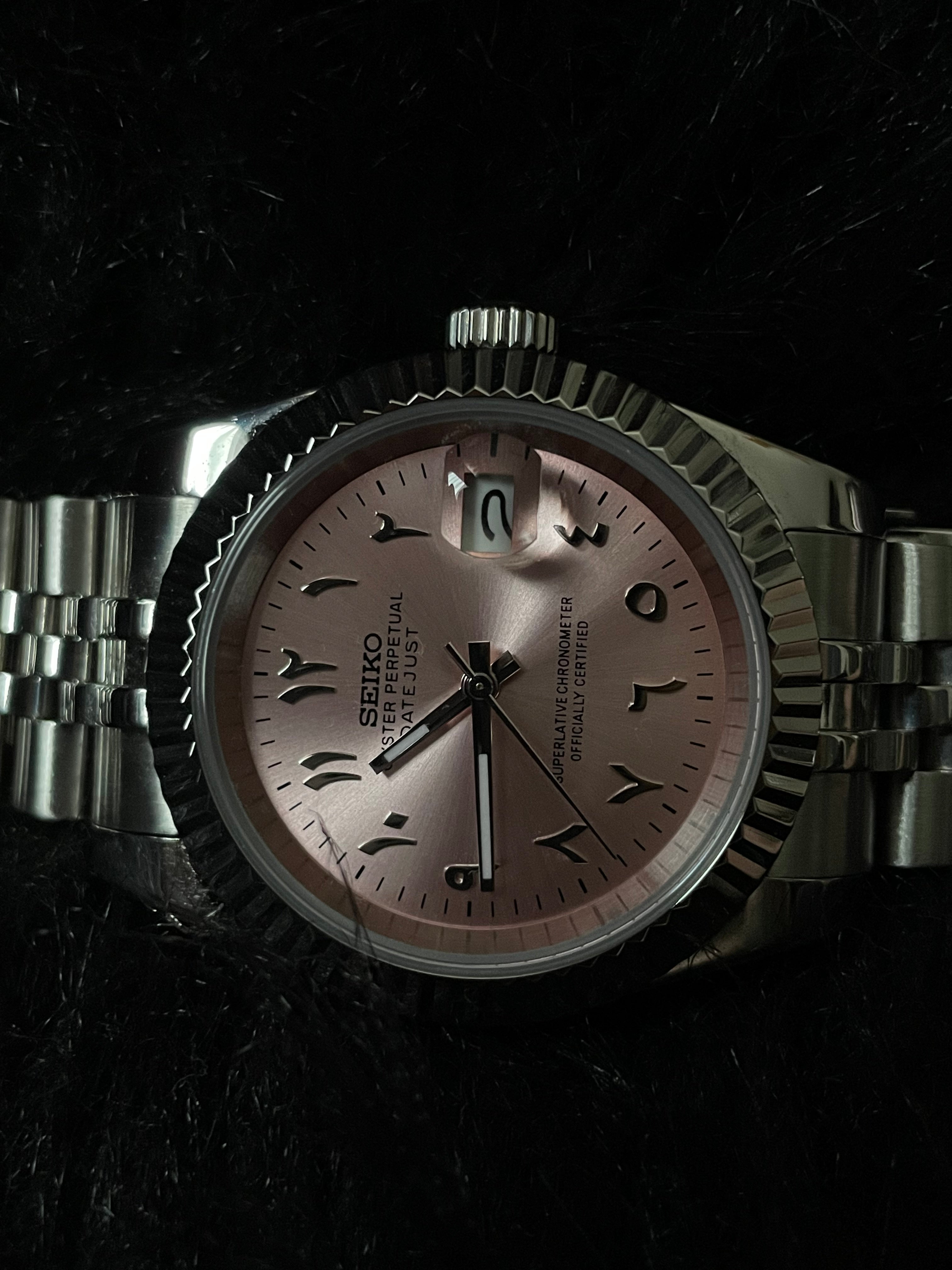 Seiko Mod - Arabic Dial Rose